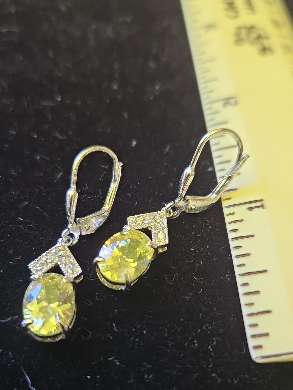Peridot Drop Earringa - Picture 6 of 6